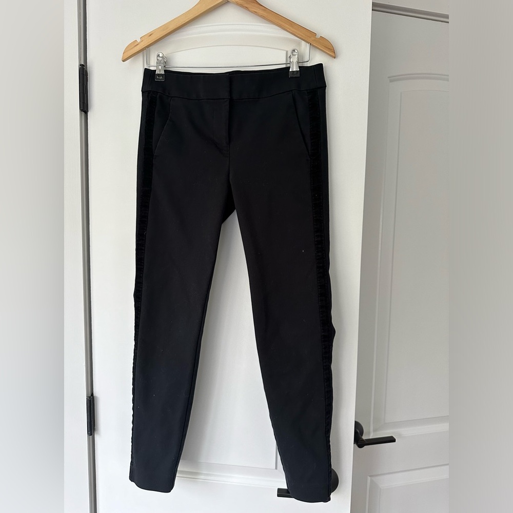 LOFT Marissa Dress Pant with tuxedo stripe